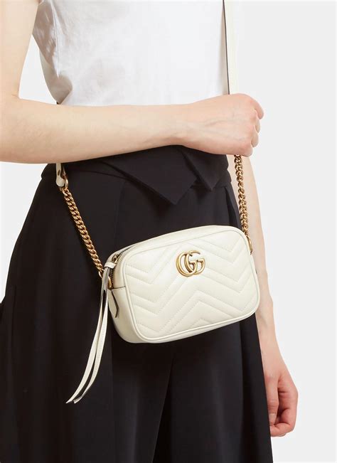 gucci gg marmont matelassé mini bag in ivory|gucci marmont mini crossbody bag.